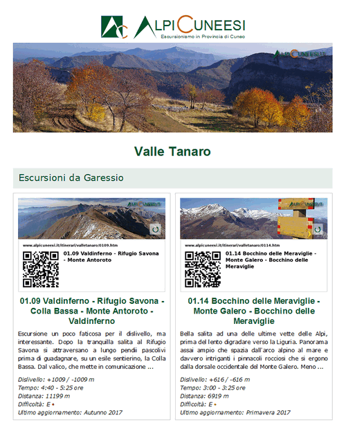 Esempio di pagina stampata con i QR code Esempio di pagina stampata con i QR code