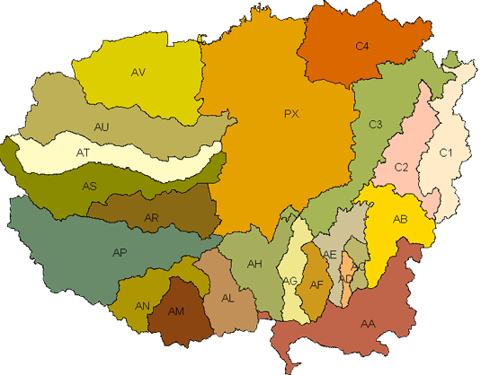 I settori dei sentieri accatastati in Provincia di Cuneo I settori dei sentieri accatastati in Provincia di Cuneo