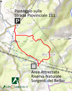 Carta schematica - Itinerario 25.01