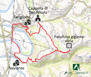 Carta schematica - Itinerario 25.04