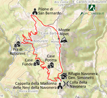 Carta schematica - Itinerario 04.08