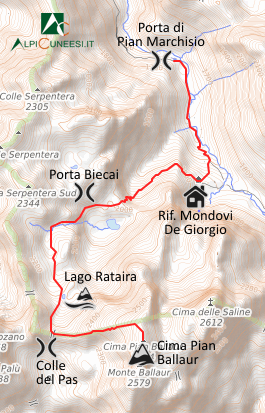 Carta schematica - Itinerario 06.03