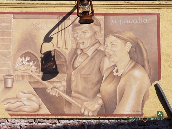 1 - Un dipinto murale raffigurante il panettiere, ad Andonno (2007)