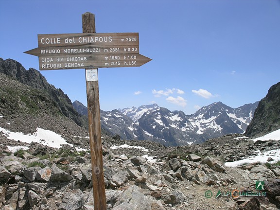 4 - Ausblick Richtung Vallone della Rovina vom Pass Colle del Chiapous (2010)