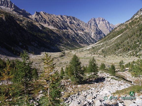 1 - Pian della Casa del Re ed il modesto crinale risalito dal sentiero per il rifugio (2011)