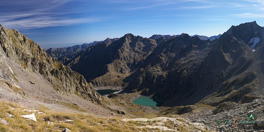 2 - Il Lago Brocan e il Bacino del Chiotas dal sentiero per il Colle di Brocan (2015)