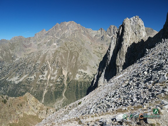14 - Panorama sul Monte Argentera dal sentiero che scende dal Colle di Fremamorta (2019)