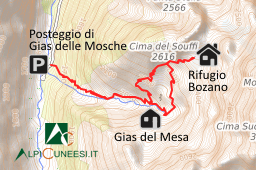 Carta schematica - Itinerario 11.08