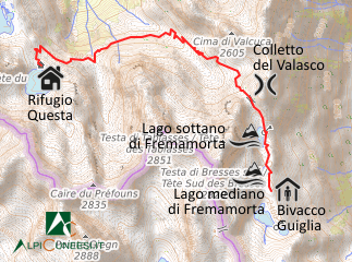 Carta schematica - Itinerario 11.14