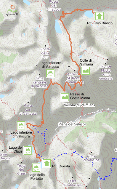 Carta schematica - Itinerario 11.28