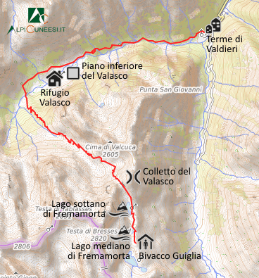 Carta schematica - Itinerario 11.33