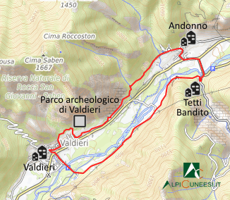 Carta schematica - Itinerario 11.45