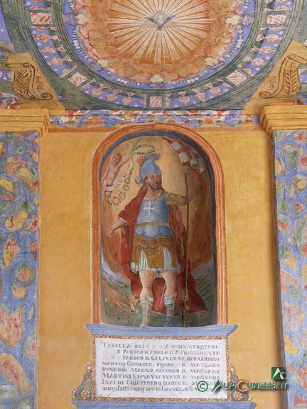1 - San Magno, affrescato sopra al portale di ingresso del Santuario di San Magno (2006)