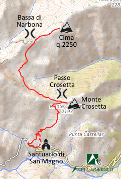 Carta schematica - Itinerario 13.03