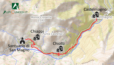 Carta schematica - Itinerario 13.10