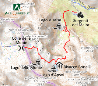 Carta schematica - Itinerario 14.04