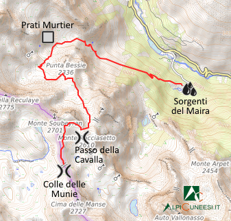 Carta schematica - Itinerario 14.05