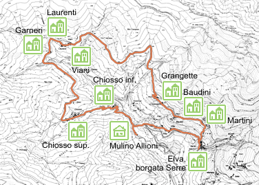 Carta schematica - Itinerario 14.10