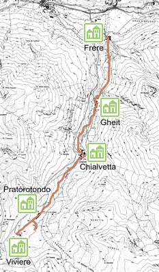 Carta schematica - Itinerario 14.13