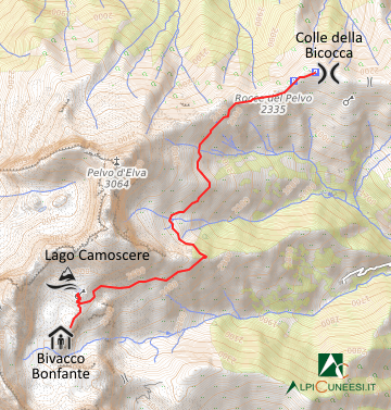 Carta schematica - Itinerario 14.15