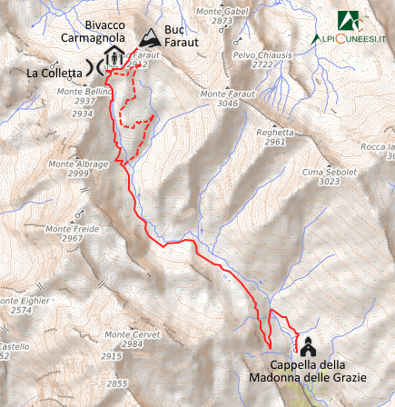 Carta schematica - Itinerario 14.27