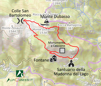 Carta schematica - Itinerario 00.01