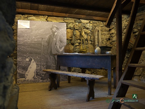 8 - L'interno del Ricovero dell'Alpetto, divenuto un piccolo museo (2020)