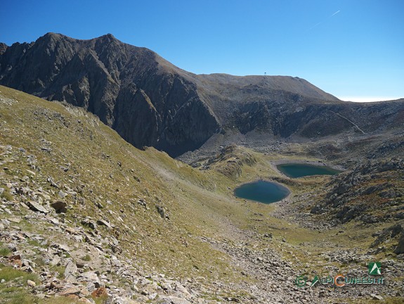 12 - I Lacs de Colle Longue dal Colle della Seccia; sullo sfondo a destra il Pas de Colle Longue (2018)