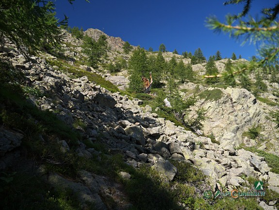 5 - Un tratto in pietraia verso il Lago delle Scolettas (2019)