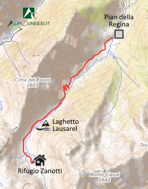 Carta schematica - Itinerario 12.11