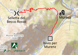 Carta schematica - Itinerario 12.17