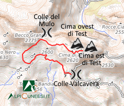 Carta schematica - Itinerario 12.27