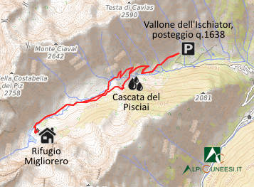 Carta schematica - Itinerario 12.39