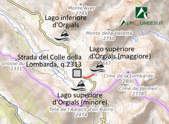 Carta schematica - Itinerario 12.43