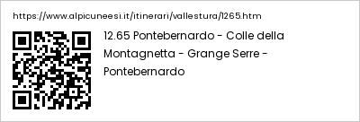 QR Code - Itinerario 12.65 Pontebernardo - Colle della Montagnetta - Grange Serre - Pontebernardo