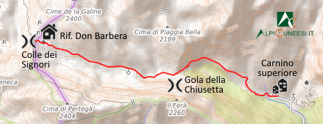 Carta schematica - Itinerario 01.04