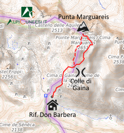 Carta schematica - Itinerario 01.05