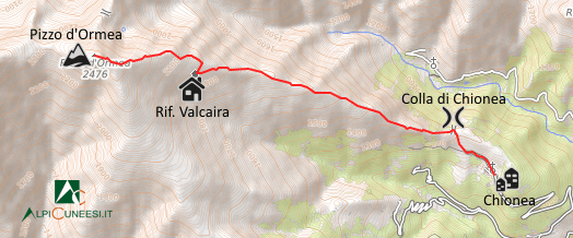 Carta schematica - Itinerario 01.06