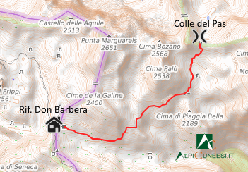 Carta schematica - Itinerario 01.08