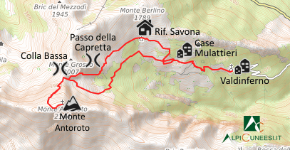 Carta schematica - Itinerario 01.09