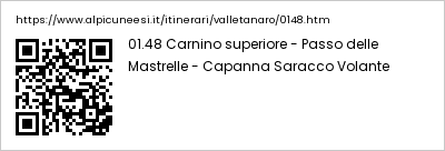 QR Code - Itinerario 01.48 Carnino superiore - Passo delle Mastrelle - Capanna Saracco Volante