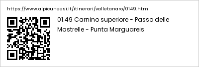 QR Code - Itinerario 01.49 Carnino superiore - Passo delle Mastrelle - Punta Marguareis QR Code - Itinerario 01.49 Carnino superiore - Passo delle Mastrelle - Punta Marguareis