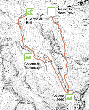 Carta schematica - Itinerario 15.11