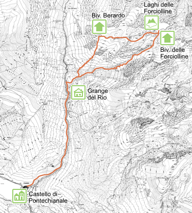 Carta schematica - Itinerario 15.14