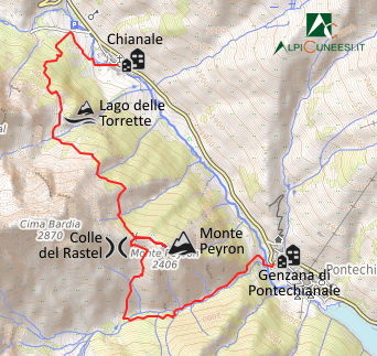 Carta schematica - Itinerario 15.15