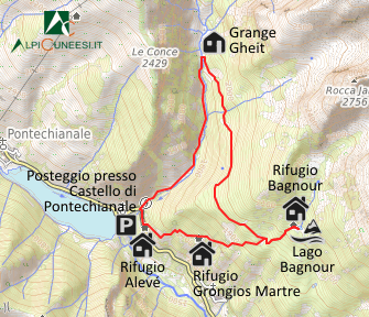 Carta schematica - Itinerario 15.18