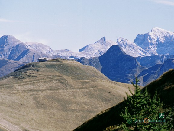 2 - La sommità sopra la quale sorge Fort Pernante e, sullo sfondo, il Massiccio del Marguareis (2003)