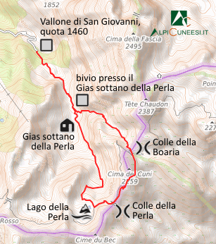 Carta schematica - Itinerario 10.16