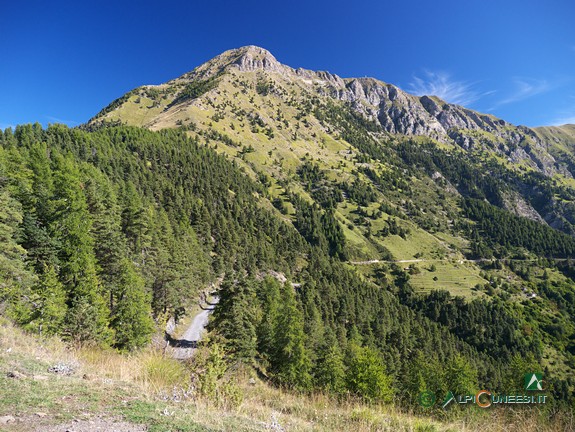 7 - Ausblick beim Passo di Collardente auf den Monte Saccarello (2014)